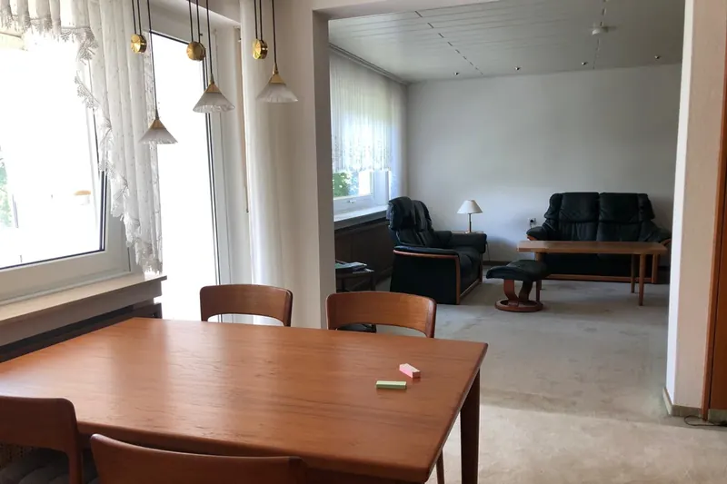 Ess- und Wohnzimmer, vor der Renovierung