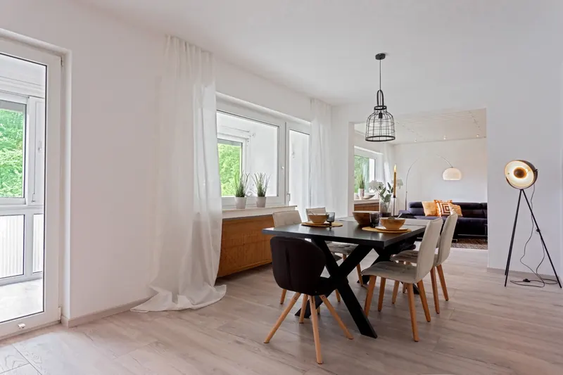 Ess- und Wohnzimmer, nach der Renovierung