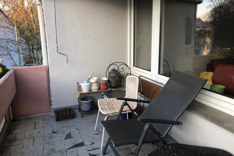 Balkon, vor der Renovierung